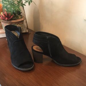 Sonoma Thelma Black Peep Toe Booties
